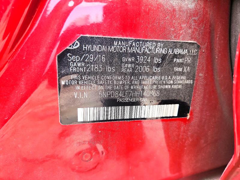 Aukcja sprzedaży 2017 Hyundai Elantra, vin: 5NPD84LF7HH140868, numer aukcji: 64229786