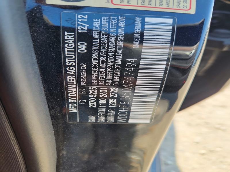 64291956 :رقم المزاد ، WDDHF8JB6DA747494 vin ، 2013 Mercedes-benz E مزاد بيع