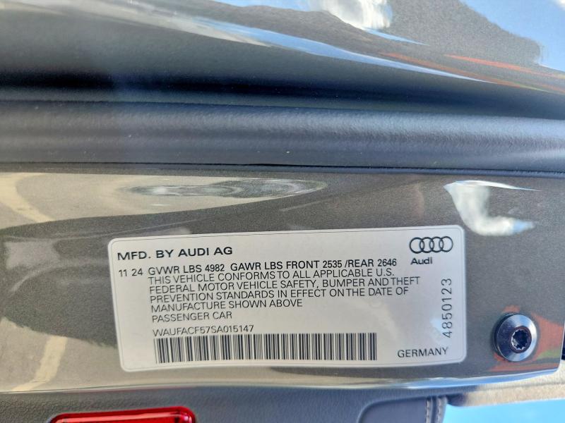Aukcja sprzedaży 2025 Audi A5, vin: WAUFACF57SA015147, numer aukcji: 66649746