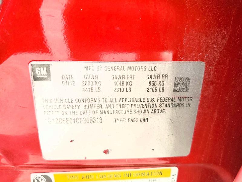 64773496 :رقم المزاد ، 1G1ZC5E01CF268313 vin ، 2012 Chevrolet Malibu مزاد بيع
