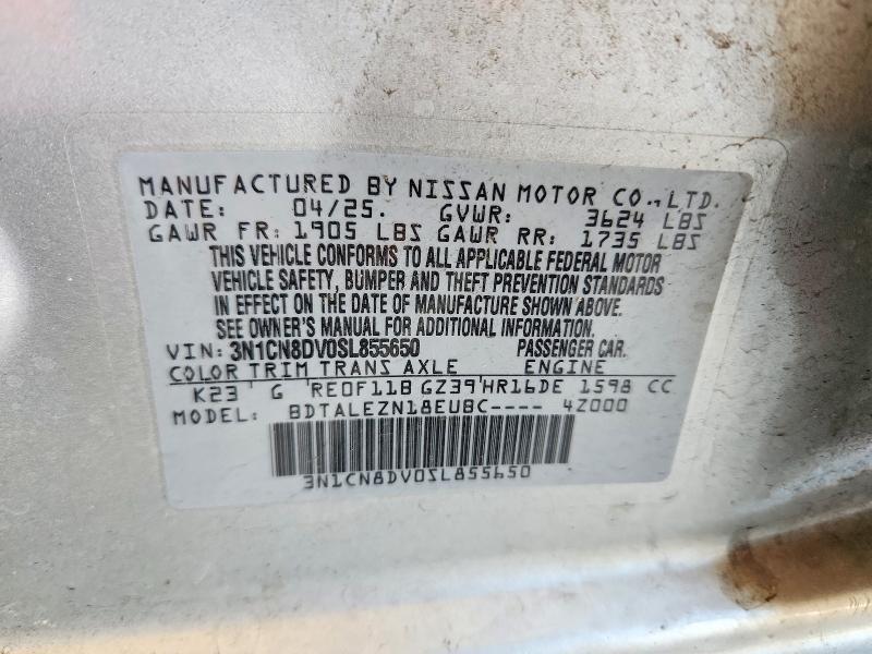 Aukcja sprzedaży 2025 Nissan Versa, vin: 3N1CN8DV0SL855650, numer aukcji: 66534606