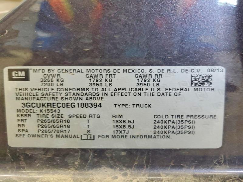 63848736 :رقم المزاد ، 3GCUKREC0EG188394 vin ، 2014 Chevrolet Silverado مزاد بيع