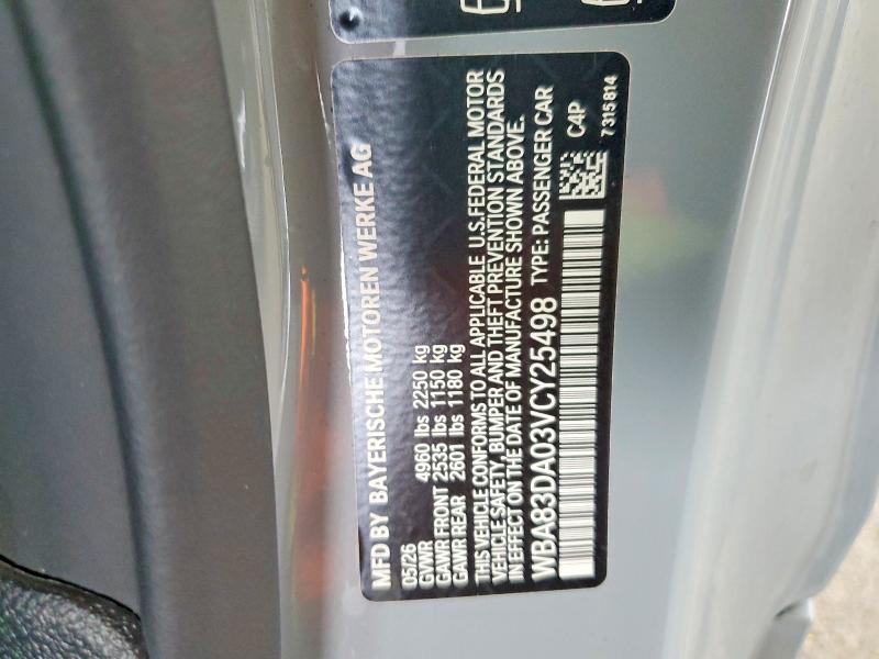 Aukcja sprzedaży 2027 Bmw M440xi, vin: WBA83DA03VCY25498, numer aukcji: 65299206