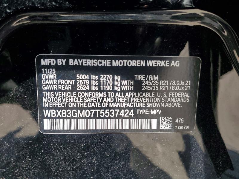 63581286 :رقم المزاد ، WBX83GM07T5537424 vin ، 2026 Bmw X2 مزاد بيع