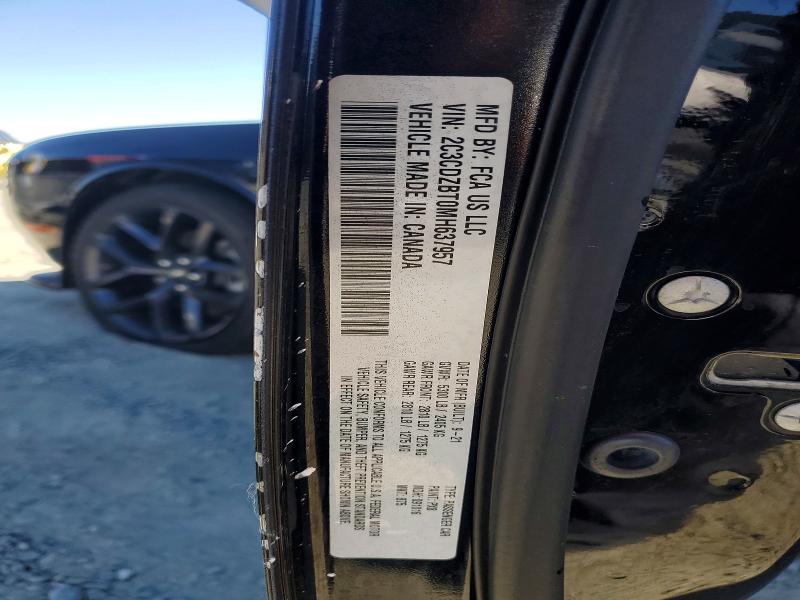 65273176 :رقم المزاد ، 2C3CDZBT0MH637957 vin ، 2021 Dodge Challenger مزاد بيع