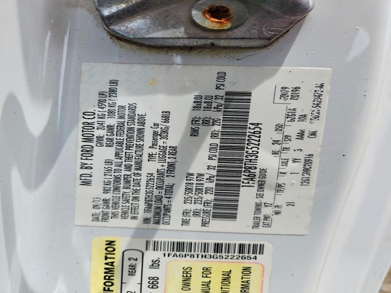 Продажа на аукционе авто 2016 Ford Mustang, vin: 1FA6P8TH3G5222654, номер лота: 63799616