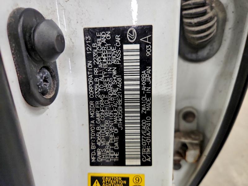 Продаж на аукціоні авто 2014 Lexus Ct, vin: JTHKD5BH8E2174681, номер лоту: 66394776