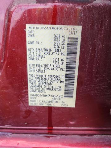 Продаж на аукціоні авто 2017 Nissan Frontier, vin: 1N6AD0EV4HN746721, номер лоту: 64000966