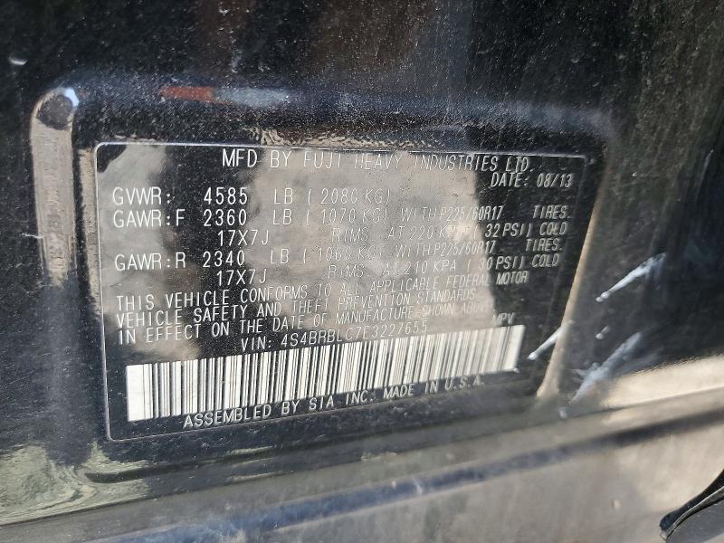 66604906 :رقم المزاد ، 4S4BRBLC7E3227655 vin ، 2014 Subaru Outback مزاد بيع