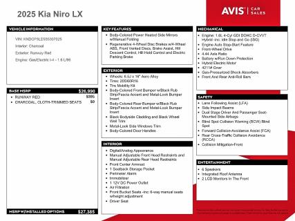 63323266 :رقم المزاد ، KNDCP3LE5S5307025 vin ، 2025 Kia Niro مزاد بيع
