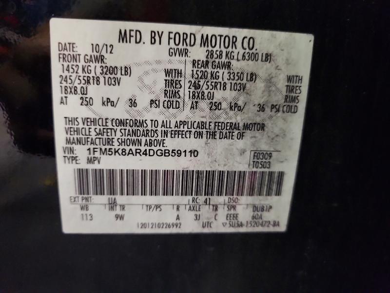 Продаж на аукціоні авто 2013 Ford Explorer, vin: 1FM5K8AR4DGB59110, номер лоту: 63600326