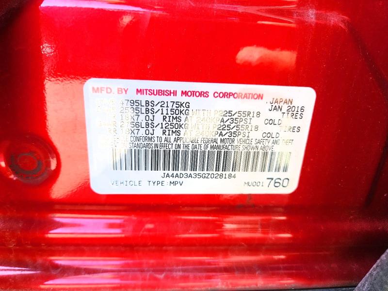 Aukcja sprzedaży 2016 Mitsubishi Outlander, vin: JA4AD3A35GZ028184, numer aukcji: 65051186