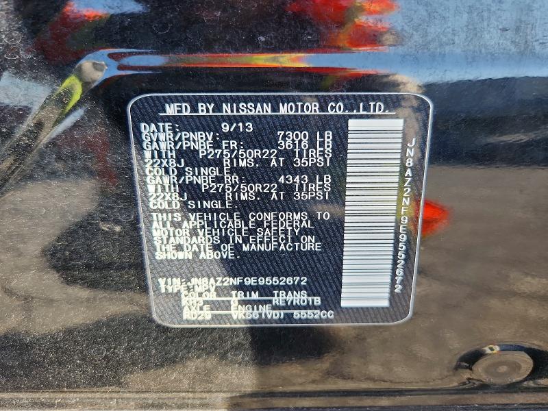 2014 Infiniti Qx80 მანქანა იყიდება აუქციონზე, vin: JN8AZ2NF9E9552672, აუქციონის ნომერი: 64661846