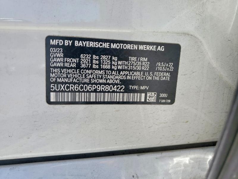 2023 Bmw X5 მანქანა იყიდება აუქციონზე, vin: 5UXCR6C06P9R80422, აუქციონის ნომერი: 64303166