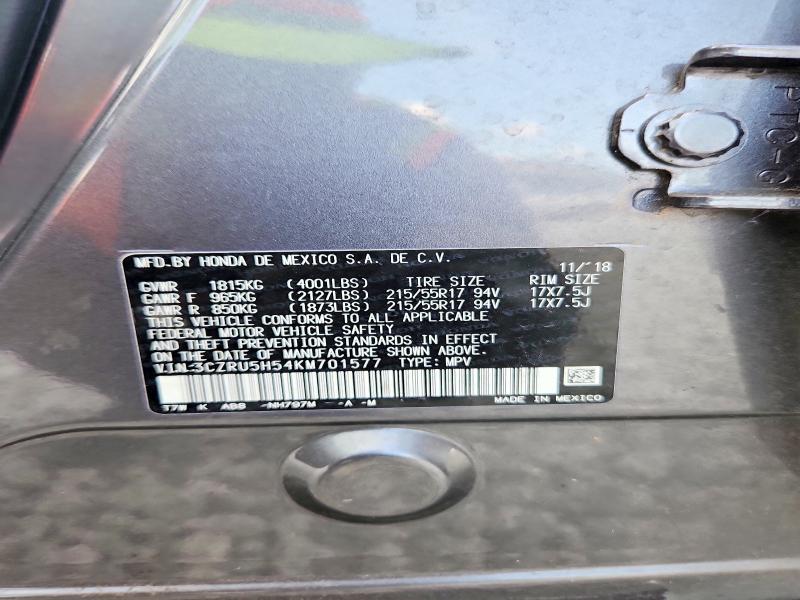 Auction sale of the 2019 Honda Hr-v, vin: 3CZRU5H54KM701577, lot number: 63447036