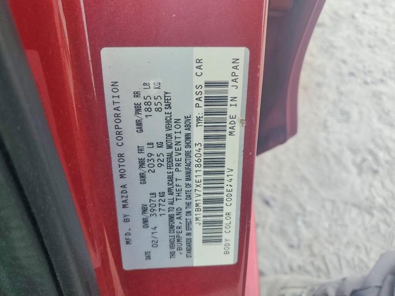 66500856 :رقم المزاد ، JM1BM1V7XE1186043 vin ، 2014 Mazda 3 مزاد بيع