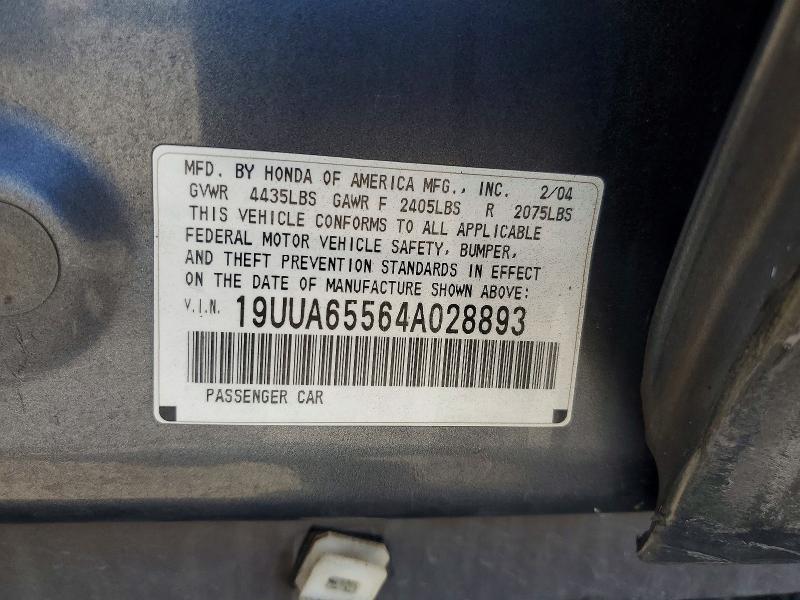Продаж на аукціоні авто 2004 Acura Tl, vin: 19UUA65564A028893, номер лоту: 66278616