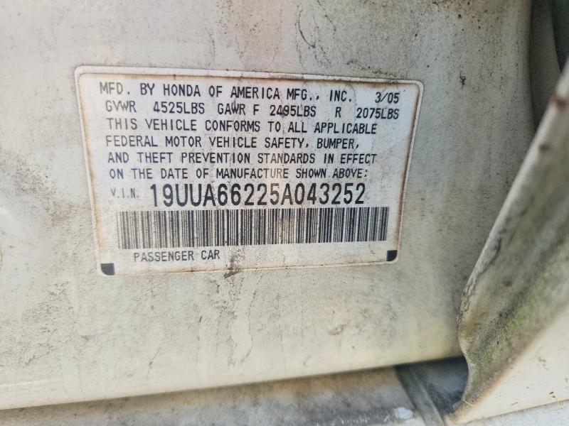 65911056 :رقم المزاد ، 19UUA66225A043252 vin ، 2005 Acura Tl مزاد بيع