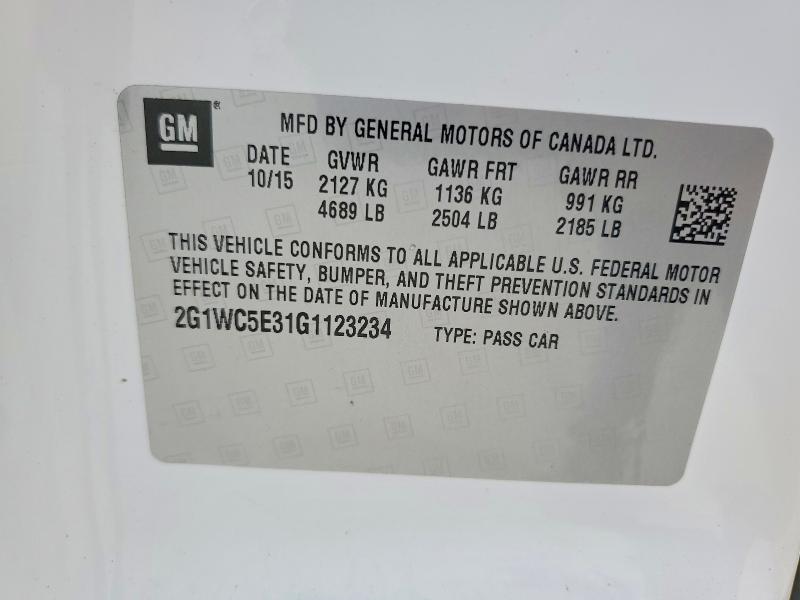 Продажа на аукционе авто 2016 Chevrolet Impala Limited, vin: 2G1WC5E31G1123234, номер лота: 64473336