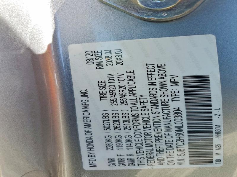 Aukcja sprzedaży 2021 Acura Rdx, vin: 5J8TC2H60ML003804, numer aukcji: 65724026