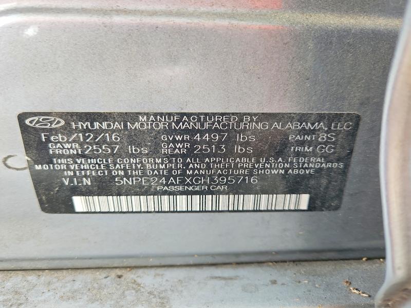 Продажа на аукционе авто 2016 Hyundai Sonata, vin: 5NPE24AFXGH395716, номер лота: 64230236