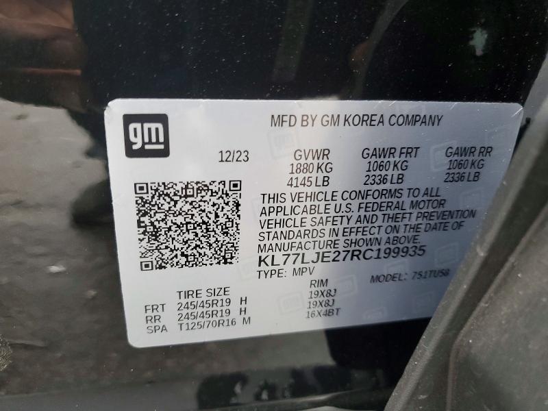 Aukcja sprzedaży 2024 Chevrolet Trax, vin: KL77LJE27RC199935, numer aukcji: 66712876