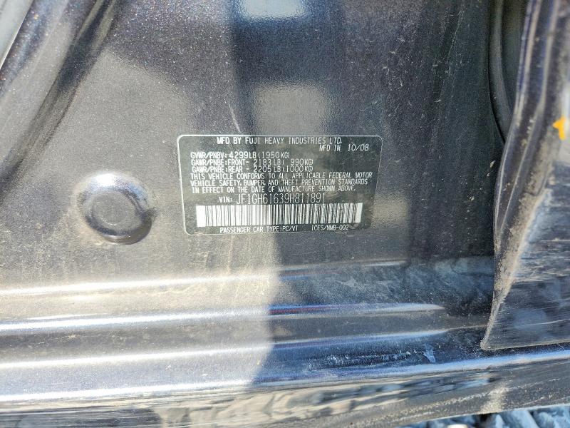 2009 Subaru Impreza მანქანა იყიდება აუქციონზე, vin: JF1GH61639H811891, აუქციონის ნომერი: 66478816
