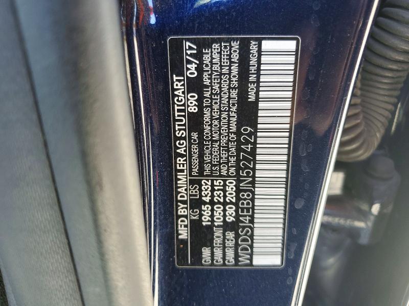 2018 Mercedes-benz Cla მანქანა იყიდება აუქციონზე, vin: WDDSJ4EB8JN527429, აუქციონის ნომერი: 63761006