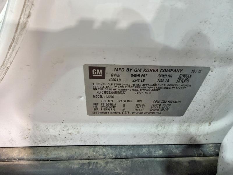 Aukcja sprzedaży 2017 Buick Encore, vin: KL4CJBSBXHB036227, numer aukcji: 66078436
