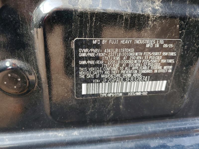Aukcja sprzedaży 2015 Subaru Xv Crosstrek, vin: JF2GPADC3F8328741, numer aukcji: 63898516