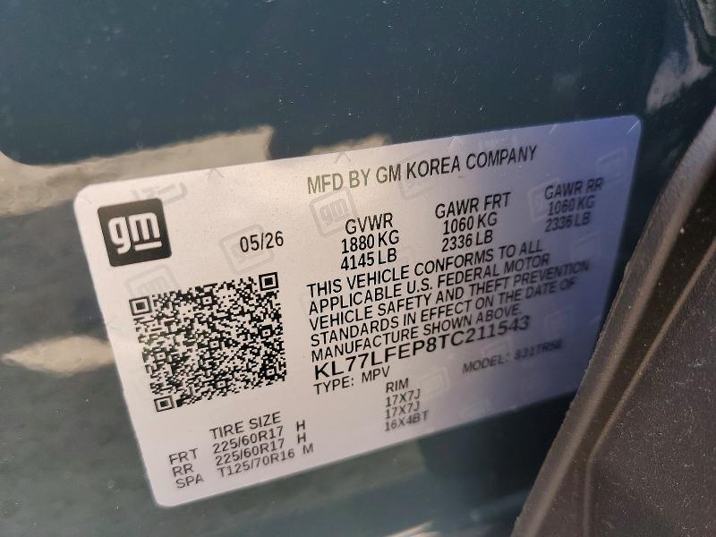 66633886 :رقم المزاد ، KL77LFEP8TC211543 vin ، 2026 Chevrolet Trax مزاد بيع