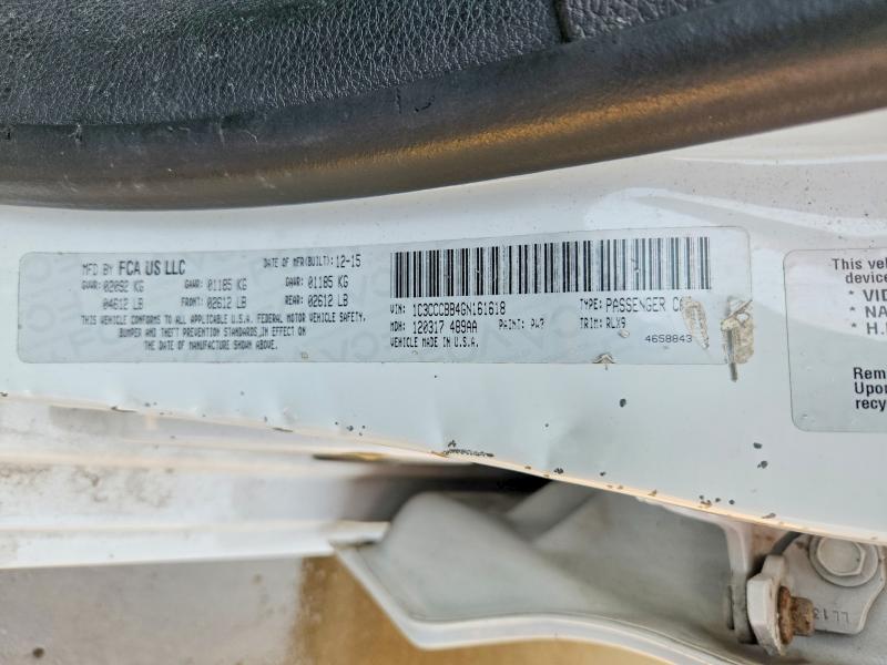 Aukcja sprzedaży 2016 Chrysler 200, vin: 1C3CCCBB4GN161618, numer aukcji: 64550696