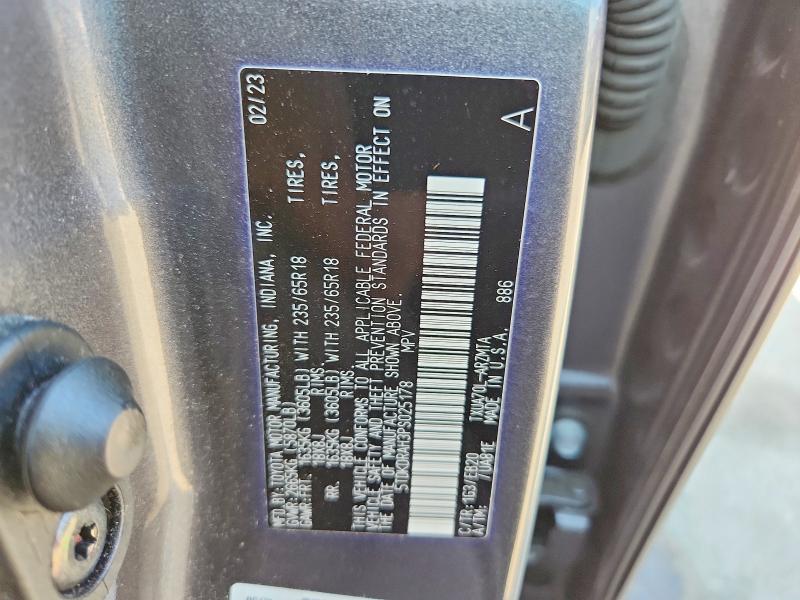 2023 Toyota Highlander მანქანა იყიდება აუქციონზე, vin: 5TDKDRAH3PS025178, აუქციონის ნომერი: 64009046