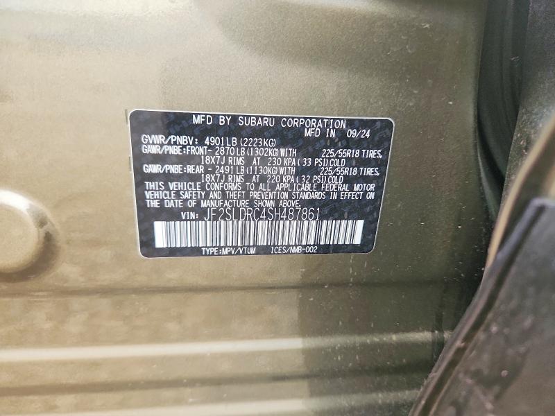 63553176 :رقم المزاد ، JF2SLDRC4SH487861 vin ، 2025 Subaru Forester مزاد بيع