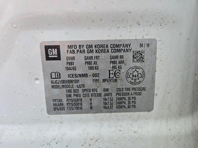 Продажа на аукционе авто 2019 Buick Encore, vin: KL4CJ1SB5KB901591, номер лота: 65532146