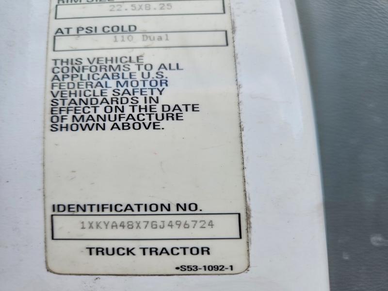 65240966 :رقم المزاد ، 1XKYA48X7GJ496724 vin ، 2016 Kenworth T680 مزاد بيع