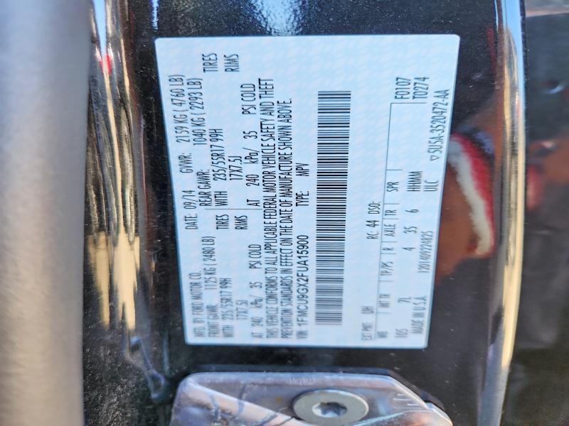 Продажа на аукционе авто 2015 Ford Escape, vin: 1FMCU9GX2FUA15900, номер лота: 63575546
