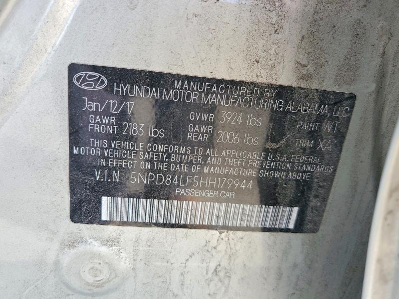 Aukcja sprzedaży 2017 Hyundai Elantra, vin: 5NPD84LF5HH179944, numer aukcji: 63643606