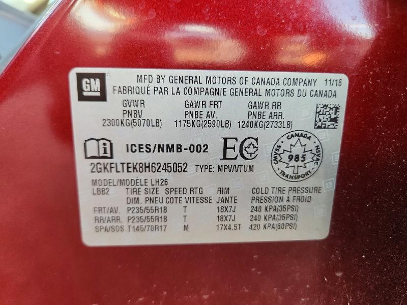 Продажа на аукционе авто 2017 Gmc Terrain, vin: 2GKFLTEK8H6245052, номер лота: 65117856