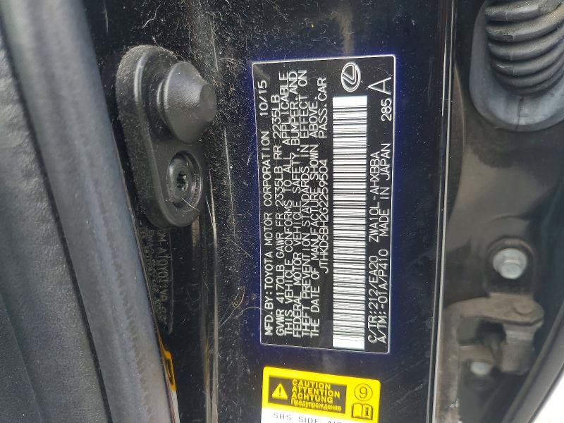 Aukcja sprzedaży 2016 Lexus Ct, vin: JTHKD5BH2G2259504, numer aukcji: 63701796