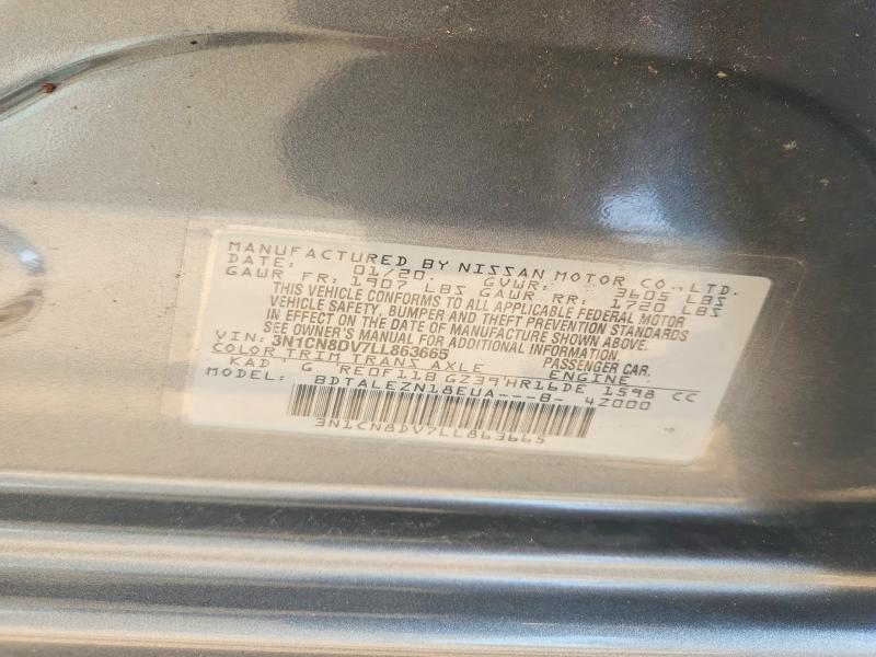 Aukcja sprzedaży 2020 Nissan Versa, vin: 3N1CN8DV7LL863665, numer aukcji: 63742536