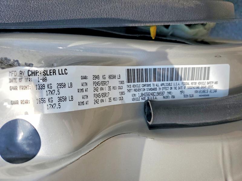 Продаж на аукціоні авто 2008 Jeep Commander, vin: 1J8HG58248C190597, номер лоту: 64398816