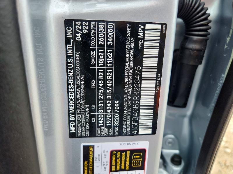 Продажа на аукционе авто 2024 Mercedes-benz Gle, vin: 4JGFB4GB9RB223475, номер лота: 65374076