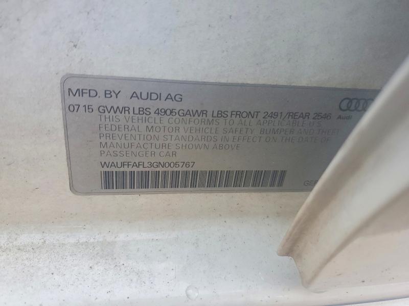 Продажа на аукционе авто 2016 Audi A4, vin: WAUFFAFL3GN005767, номер лота: 63449426
