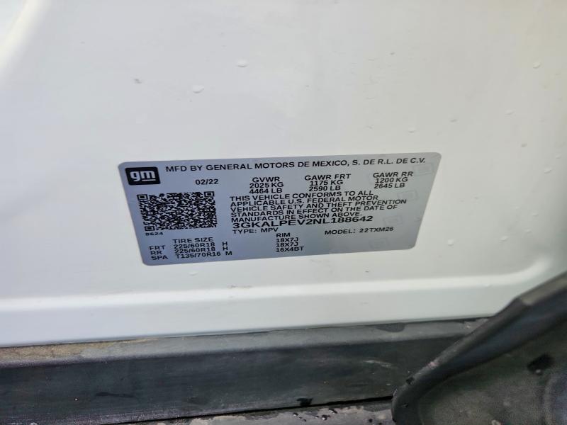 2022 Gmc Terrain მანქანა იყიდება აუქციონზე, vin: 3GKALPEV2NL188642, აუქციონის ნომერი: 64077076