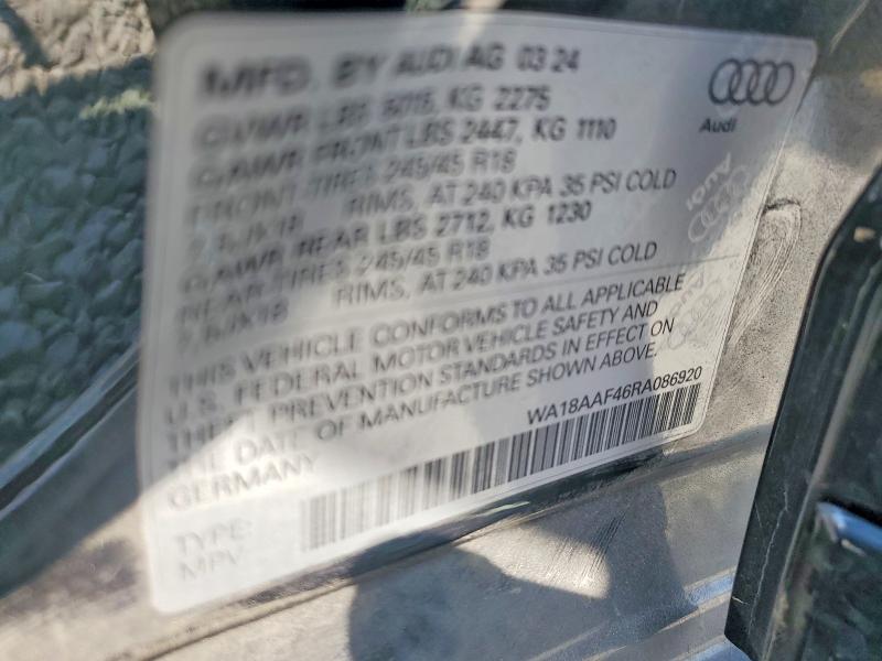 Продажа на аукционе авто 2024 Audi A4 Allroad, vin: WA18AAF46RA086920, номер лота: 63682566