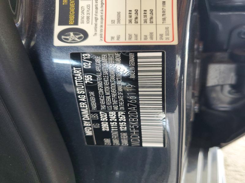 65054086 :رقم المزاد ، WDDHF5KB2DA766119 vin ، 2013 Mercedes-benz E مزاد بيع