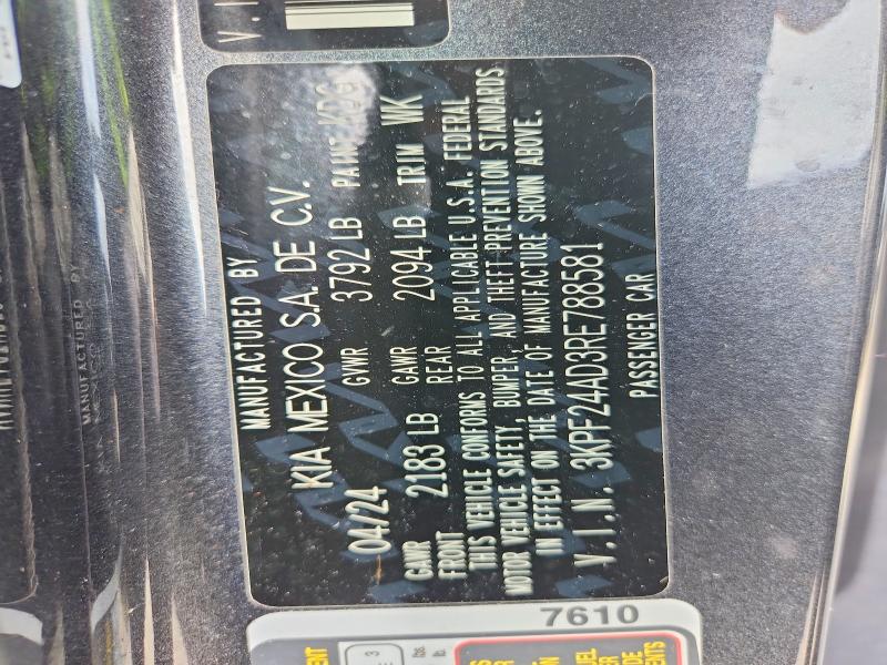 Продажа на аукционе авто 2024 Kia Forte, vin: 3KPF24AD3RE788581, номер лота: 64385066