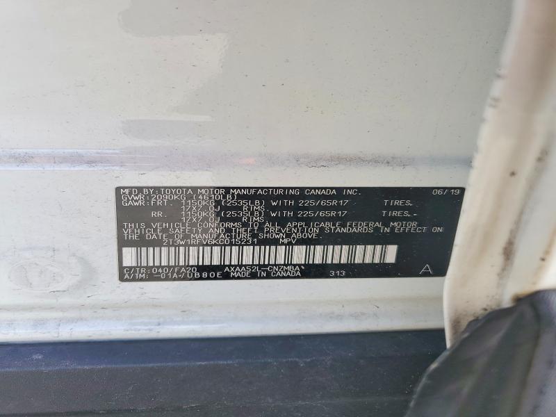 Aukcja sprzedaży 2019 Toyota Rav4, vin: 2T3W1RFV6KC015231, numer aukcji: 66290206