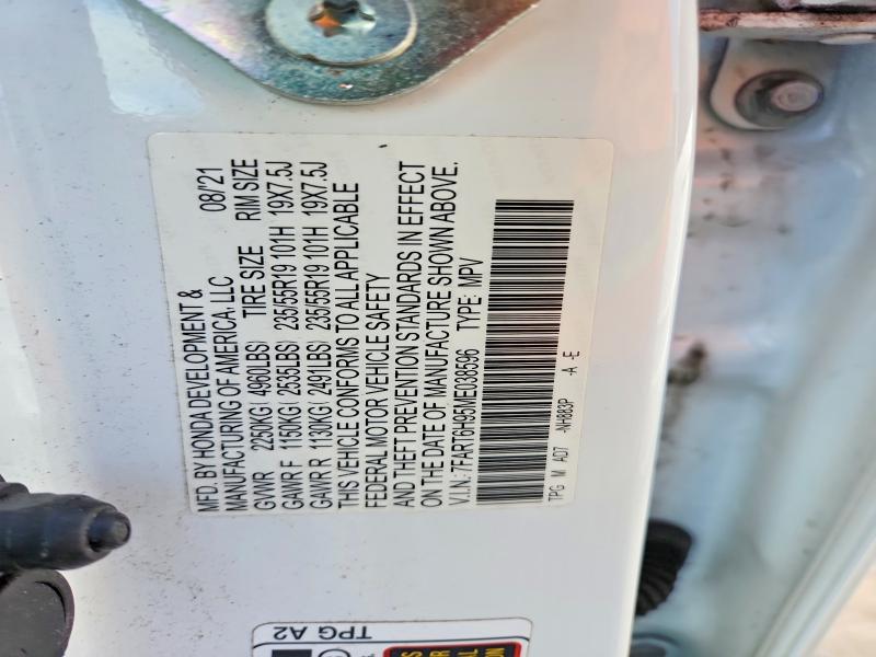 Aukcja sprzedaży 2021 Honda Cr-v, vin: 7FART6H95ME038596, numer aukcji: 65197866